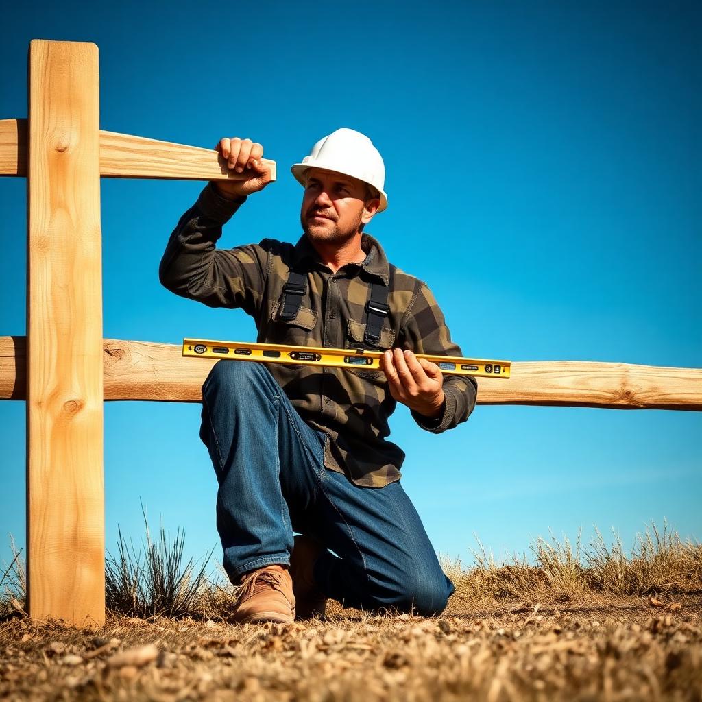 Carolina Fencing craftsman installing a fence